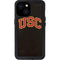 University of Southern California USC Logo Black Distressed iPhone 15 Waterproof Case